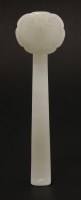 Lot 142 - A good white jade Ruyi Sceptre