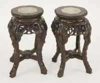 Lot 316 - A pair of hongmu Vase Stands