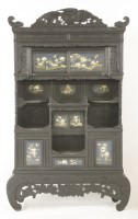 Lot 418 - A carved blackwood Cabinet