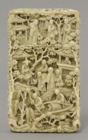 Lot 198 - A Canton ivory Card Case