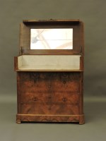 Lot 1597 - A late 19th century French walnut wash stand