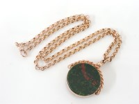 Lot 1009 - A 9ct rose gold belcher chain