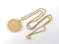 Lot 1037 - A 1912 half sovereign in gold mount