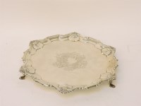 Lot 1065 - A silver salver
