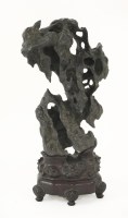 Lot 208 - An impressive lingbi limestone viewing Rock
