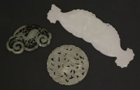Lot 1087 - Three jade Carvings