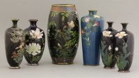 Lot 361 - Six cloisonné Vases