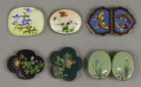 Lot 363 - Cloisonné Buckles