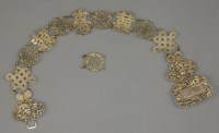 Lot 450 - A silver belt