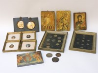 Lot 1178 - A pair of 19th century embossed gilt metal portrait profiles