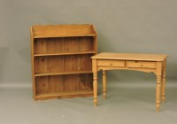 Lot 1568 - A pine bookshelf