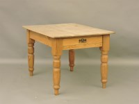 Lot 1576 - A scrubbed top pine kitchen table