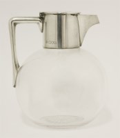 Lot 52 - A Victorian silver-mounted glass claret jug