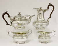 Lot 75 - A four piece silver teaset