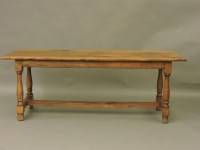 Lot 1601 - A modern oak refectory table