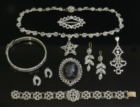 Lot 283 - A collection of cut steel jewellery