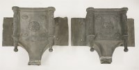 Lot 440 - A pair of large lead hoppers