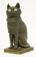Lot 40 - A bronze inkwell