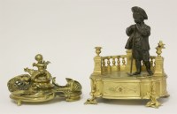 Lot 48 - A French ormolu inkstand