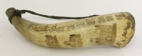 Lot 51 - A scrimshawed horn