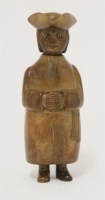 Lot 59 - A yew wood cleric snuff box