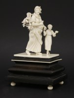 Lot 92 - A Dieppe ivory group