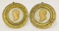 Lot 41 - A pair of circular Grand Tour plaques