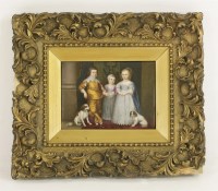 Lot 22 - A painted porcelain plaque