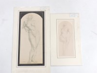 Lot 662 - John Frye Bourne (1912-1991)
STUDY OF A SEATED FEMALE NUDE;
A STANDING FEMALE NUDE