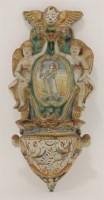 Lot 18 - A rare Deruta maiolica Holy Water Stoop