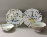 Lot 280 - Two polychrome Delft plates