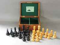 Lot 231 - A Staunton chess set