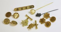 Lot 383 - A pair of Chinese gold chain-link cufflinks
