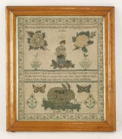 Lot 72 - A needlework sampler