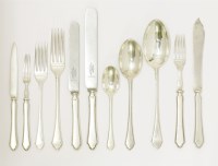 Lot 63 - A silver pembury pattern flatware service