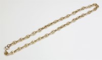 Lot 466 - A late Victorian gold marine link chain with a bolt ring clasp