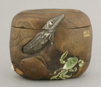 Lot 407 - A rare onlaid Tonkotsu (tobacco container)