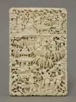 Lot 199 - A good Canton ivory Card Case