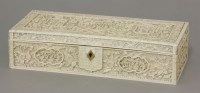 Lot 200 - A Canton ivory Glove Box