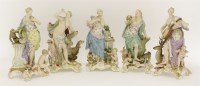Lot 17 - Five Meissen figures 'The Senses'