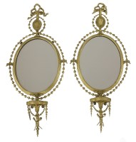 Lot 473 - A pair of gilt gesso wall mirrors