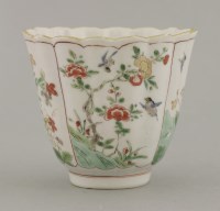 Lot 33 - A fine fluted famille verte Beaker