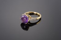 Lot 479 - A single stone amethyst ring