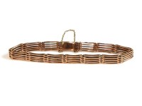 Lot 50 - An Edwardian gold five bar gate link bracelet