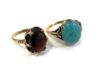 Lot 6 - A 9ct single stone garnet ring