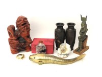 Lot 340 - A pair of Japanese bronze vases