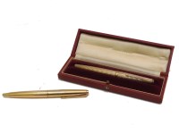 Lot 96 - A 9ct gold Parker fountain pen