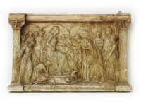 Lot 266 - A late 19th century cast plaster plaque