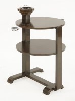 Lot 146 - An Art Deco walnut two-tier smoker's stand