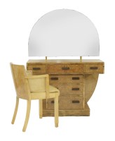 Lot 153 - An Art Deco burr maple and walnut dressing table